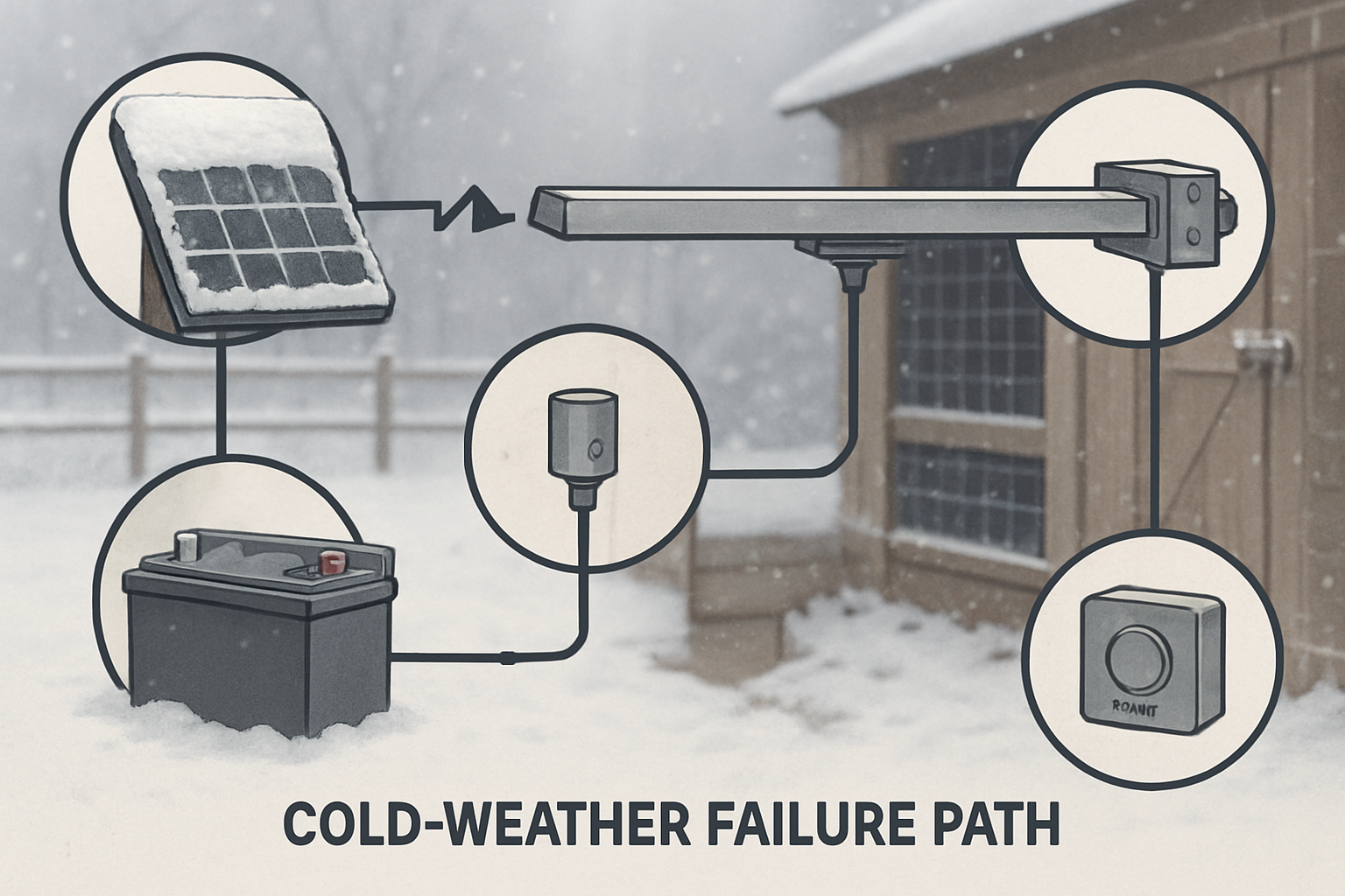 Do Automatic Coop Solar Panels Work in Dark Northern Winters? technical checkpoint image with clear practical checkpoints