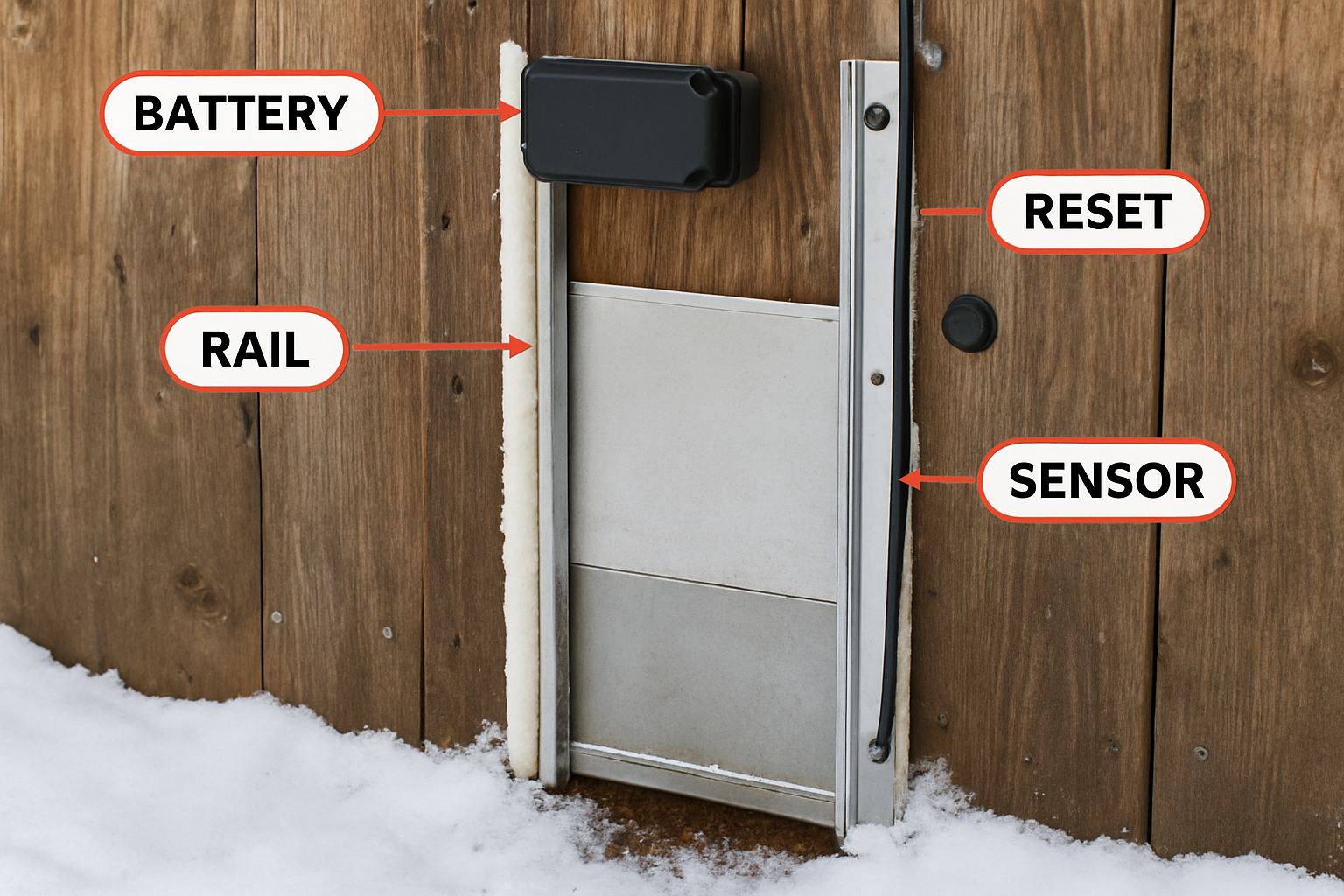 How to Properly Insulate an Automatic Coop Door Frame technical checkpoint image with clear practical checkpoints